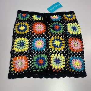Multicolor Crochet Skirt size Small NWT